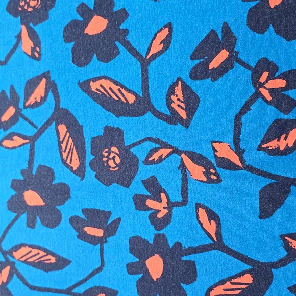 Hatley Dress - Turquoise with Coral Floral & Leaf Pattern - Picture 4 of 13